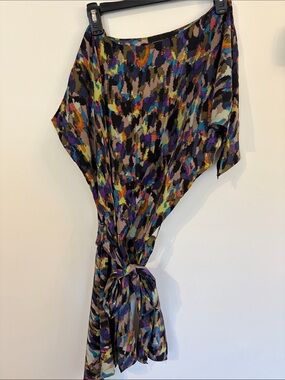 Multicolor Print Dress with tie